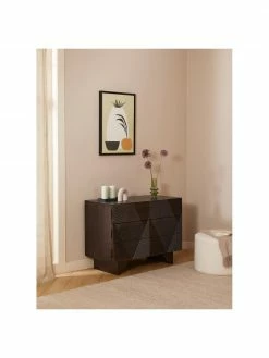 Westwing Collection Commode bois de manguier massif Louis, larg. 100 x haut. 75 cm -Salle à manger Soldes Commode bois de manguier massif Louis 2