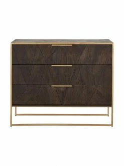 Westwing Collection Commode en bois massif Harry, larg. 100 x haut. 80 cm -Salle à manger Soldes Commode en bois massif Harry 3