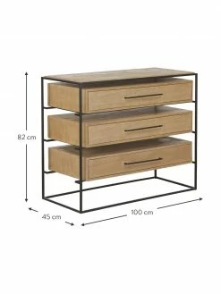 Westwing Collection Commode manguier massif Lyle, larg. 100 x haut. 82 cm -Salle à manger Soldes Commode manguier massif Lyle 2