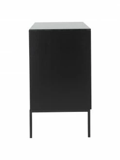 Commode noire à tiroirs Adam, larg. 94 x haut. 93 cm -Salle à manger Soldes Commode noire a tiroirs Adam 4