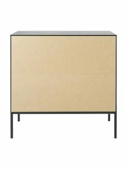 Commode noire à tiroirs Adam, larg. 94 x haut. 93 cm -Salle à manger Soldes Commode noire a tiroirs Adam 5