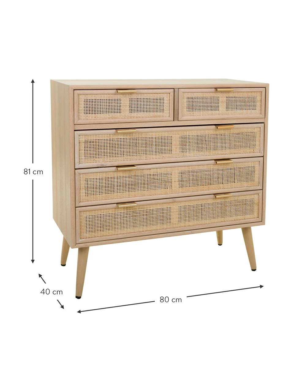 Commode rustique Cayetana, larg. 80 x haut. 81 cmDisponibilité limitée 6 Commode rustique Cayetana, larg. 80 x haut. 81 cmDisponibilité limitée – Image 4