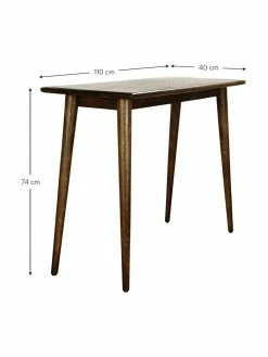 Westwing Collection Console en bois manguier massif Oscar, larg. 110 x prof. 40 cm -Salle à manger Soldes Console en bois manguier massif Oscar 2