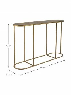 Dutchbone Console métal finition dorée Zodiac, larg. 121 x prof. 31 cm -Salle à manger Soldes Console metal finition doree Zodiac 2