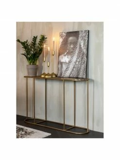 Dutchbone Console métal finition dorée Zodiac, larg. 121 x prof. 31 cm -Salle à manger Soldes Console metal finition doree Zodiac 3