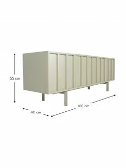 HKliving Enfilade beige Pebble, larg. 160 x haut. 55 cm -Salle à manger Soldes Enfilade beige Pebble 2