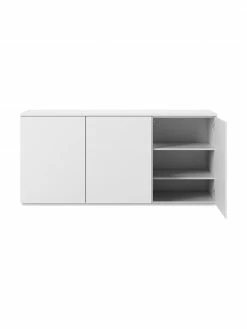 Enfilade blanche avec portes Join, larg. 180 x haut. 84 cm -Salle à manger Soldes Enfilade blanche avec portes Join 4