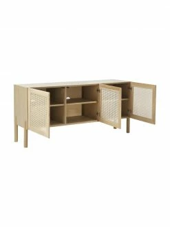 Westwing Collection Enfilade bois de chêne avec cannage Jolie, larg. 160 x haut. 75 cm -Salle à manger Soldes Enfilade bois de chene avec cannage Jolie 5