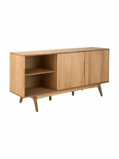Enfilade plaquée chêne Bettina, larg. 180 x haut. 84 cm -Salle à manger Soldes Enfilade plaquee chene Bettina 3
