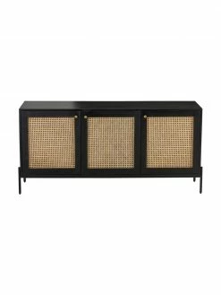 Westwing Collection Enfilade rétro cannage Vienna, larg. 165 x haut. 78 cm -Salle à manger Soldes Enfilade retro cannage Vienna 3