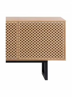 Woodman Enfilade rétro plaquée chêne Camden, larg. 175 x haut. 75 cm -Salle à manger Soldes Enfilade retro plaquee chene Camden 2