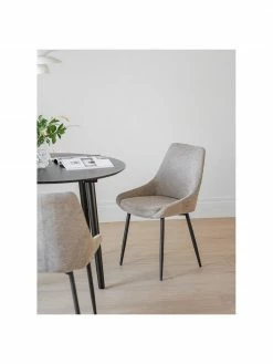 Rowico Ensemble salle à manger Yumi avec chaises noir/beige Sierra, 5 pièces., Lot de différentes tailles -Salle à manger Soldes Ensemble salle a manger Yumi avec chaises noirbeige Sierra 5 pieces 2