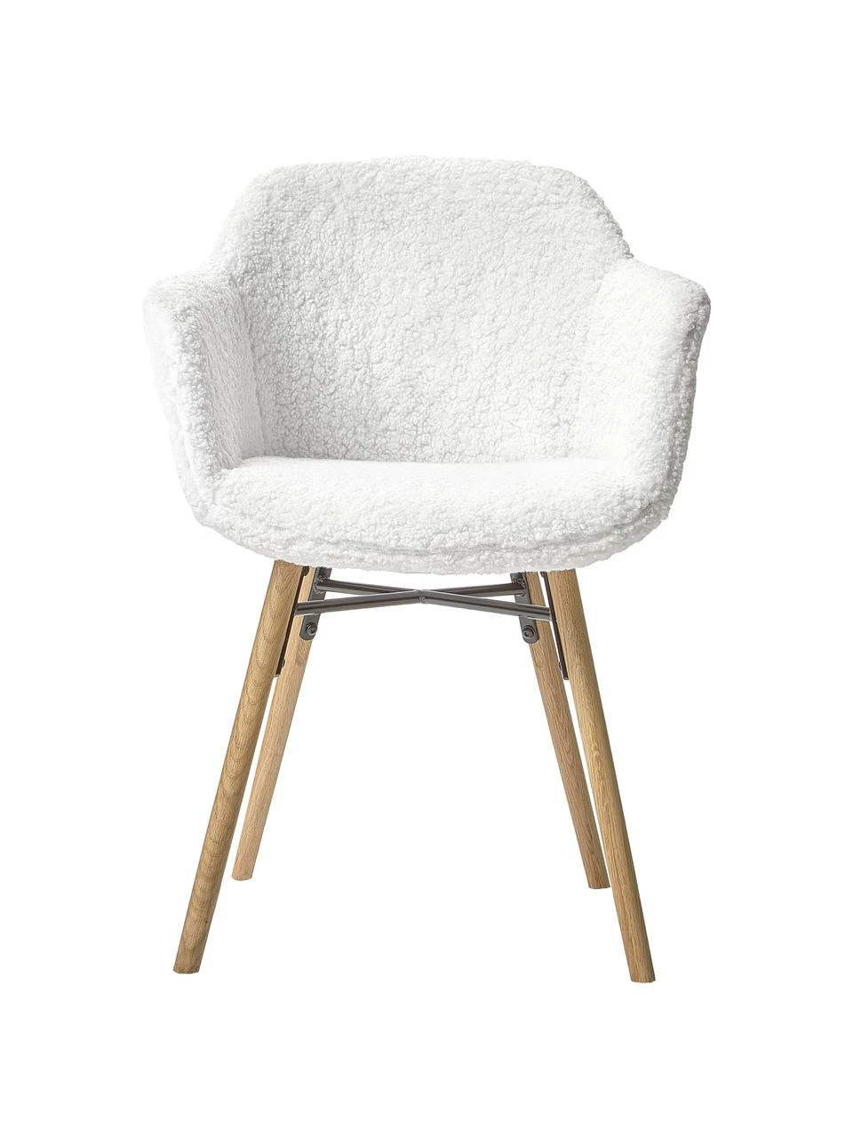 Westwing Collection Petite chaise à accoudoirs tissu peluche avec pieds en bois Fiji, larg. 59 x haut. 84 cm 7 Westwing Collection Petite chaise à accoudoirs tissu peluche avec pieds en bois Fiji, larg. 59 x haut. 84 cm – Image 5