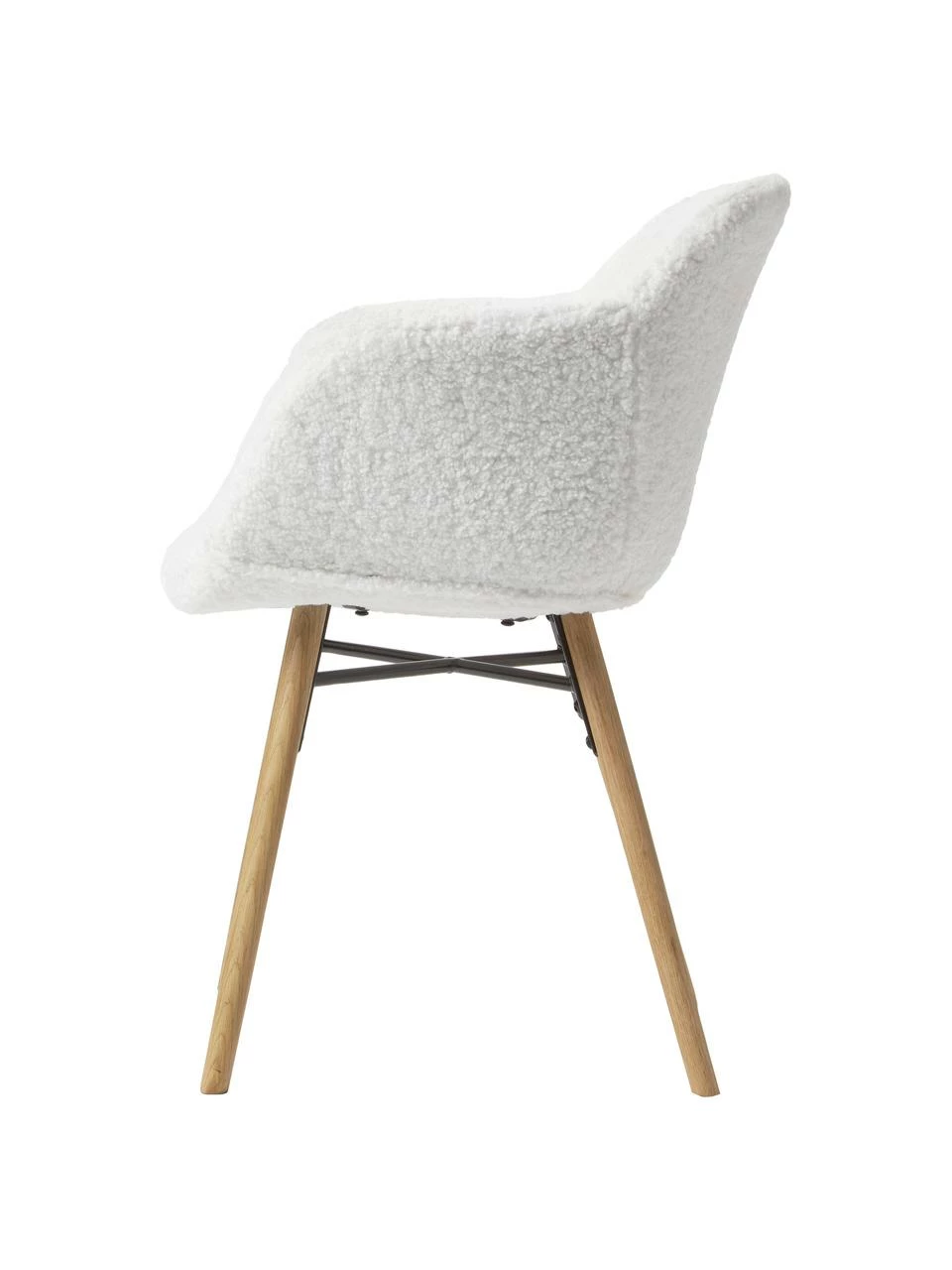 Westwing Collection Petite chaise à accoudoirs tissu peluche avec pieds en bois Fiji, larg. 59 x haut. 84 cm 8 Westwing Collection Petite chaise à accoudoirs tissu peluche avec pieds en bois Fiji, larg. 59 x haut. 84 cm – Image 6