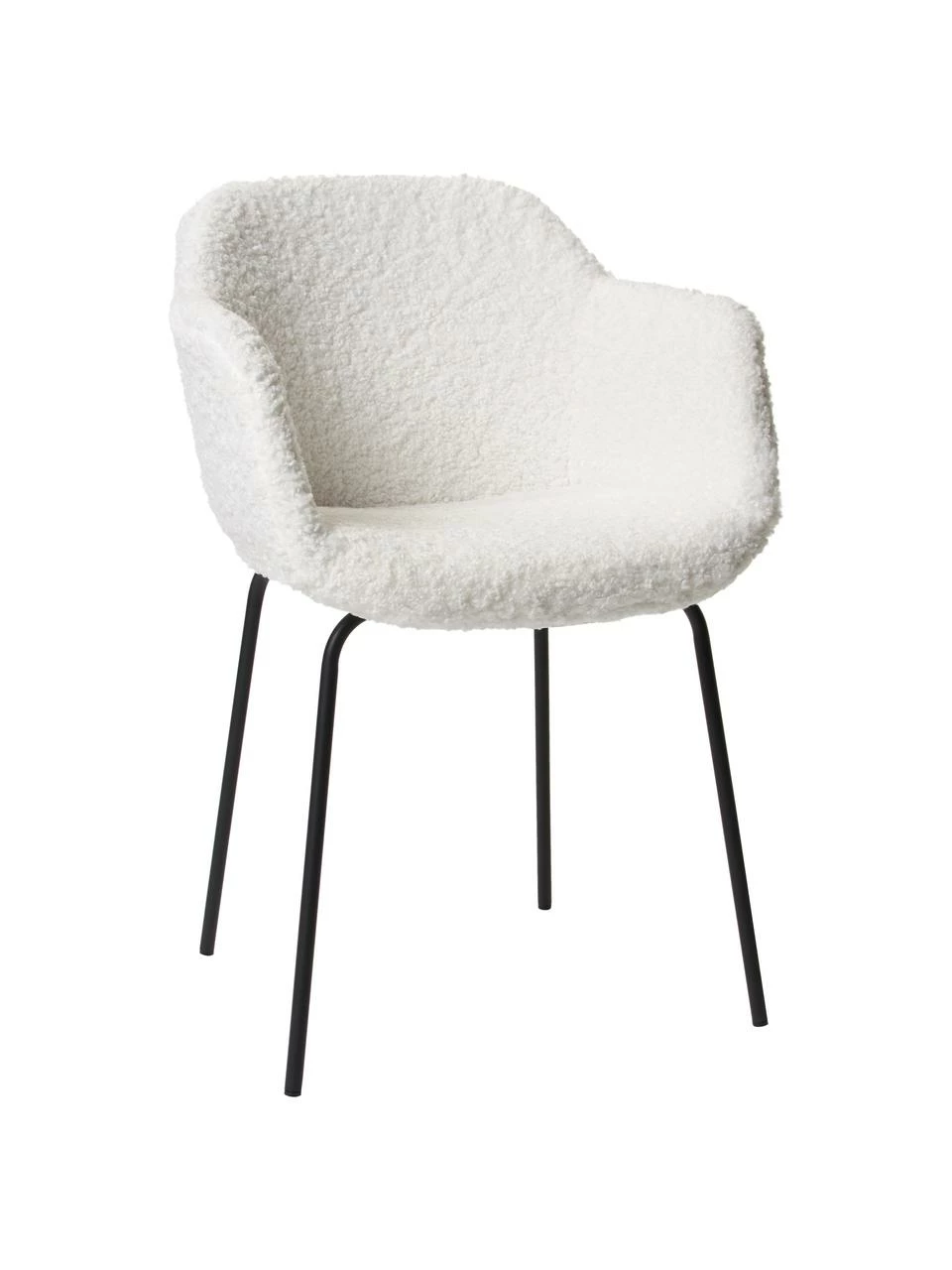 Westwing Collection Petite chaise à accoudoirs tissu peluche avec pieds en métal Fiji, larg. 58 x haut. 81 cm 3 Westwing Collection Petite chaise à accoudoirs tissu peluche avec pieds en métal Fiji, larg. 58 x haut. 81 cm