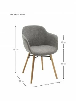 Westwing Collection Petite chaise scandinave Fiji, larg. 59 x prof. 55 cm 10 Westwing Collection Petite chaise scandinave Fiji, larg. 59 x prof. 55 cm -Salle à manger Soldes Petite chaise scandinave Fiji 8