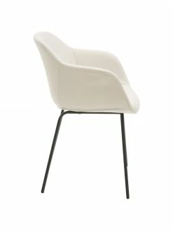 Westwing Collection Petite chaise scandinave blanc crème Fiji, larg. 58 x prof. 56 cm -Salle à manger Soldes Petite chaise scandinave blanc creme Fiji 5