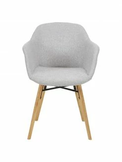 Westwing Collection Petite chaise scandinave gris clair Fiji, larg. 59 x prof. 55 cm -Salle à manger Soldes Petite chaise scandinave gris clair Fiji 4