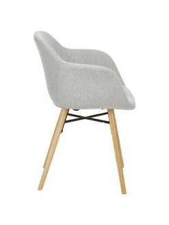 Westwing Collection Petite chaise scandinave gris clair Fiji, larg. 59 x prof. 55 cm -Salle à manger Soldes Petite chaise scandinave gris clair Fiji 5