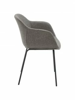 Westwing Collection Petite chaise scandinave gris fonc&eacute; Fiji, larg. 58 x prof. 56 cm -Salle à manger Soldes Petite chaise scandinave gris fonce Fiji 4