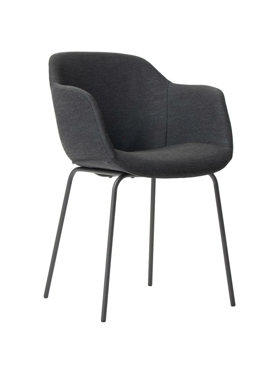 Westwing Collection Petite chaise scandinave noire Fiji, larg. 58 x prof. 56 cm 3 Westwing Collection Petite chaise scandinave noire Fiji, larg. 58 x prof. 56 cm