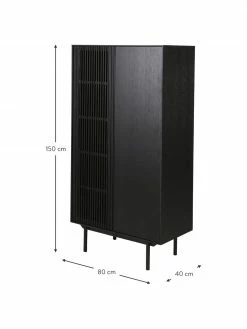 Rangement à façade nervurée Mojo, larg. 80 x haut. 150 cm 10 Rangement à façade nervurée Mojo, larg. 80 x haut. 150 cm -Salle à manger Soldes Rangement a facade nervuree Mojo 2