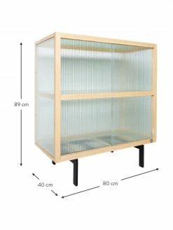 HKliving Rangement avec portes coulissantes Oli, larg. 80 x haut. 89 cm -Salle à manger Soldes Rangement avec portes coulissantes Oli 6