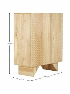 Westwing Collection Rangement bois massif Louis, larg. 100 x haut. 120 cm -Salle à manger Soldes Rangement bois massif Louis 2