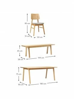 Rowico Table Melfort avec banc et chaises Nagano, 4 élém., Lot de différentes tailles 10 Rowico Table Melfort avec banc et chaises Nagano, 4 élém., Lot de différentes tailles -Salle à manger Soldes Table Melfort avec banc et chaises Nagano 4 elem 2