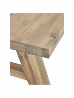 Westwing Collection Table à manger bois massif Ashton, tailles variées, larg. 220 x prof. 100 cm -Salle à manger Soldes Table a manger bois massif Ashton tailles variees 5