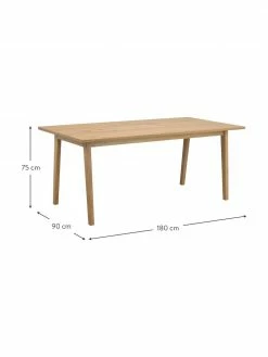 Rowico Table à manger extensible brun clair Melfort, 180-280 x 90 cm, larg. de 180 à 280 x prof. 90 cm 11 Rowico Table à manger extensible brun clair Melfort, 180-280 x 90 cm, larg. de 180 à 280 x prof. 90 cm -Salle à manger Soldes Table a manger extensible brun clair Melfort 180 280 x 90 cm 3