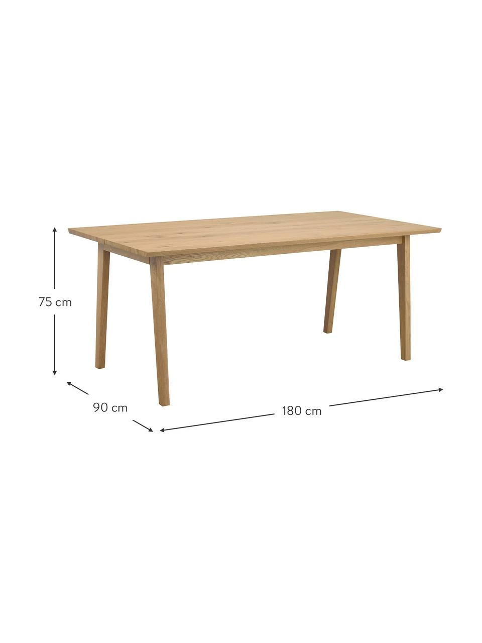 Rowico Table à manger extensible brun clair Melfort, 180-280 x 90 cm, larg. de 180 à 280 x prof. 90 cm 6 Rowico Table à manger extensible brun clair Melfort, 180-280 x 90 cm, larg. de 180 à 280 x prof. 90 cm – Image 4