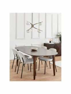 Westwing Collection Table à manger ovale bois de manguier massif Archie, 200 x 100, larg. 200 x prof. 100 cm -Salle à manger Soldes Table a manger ovale bois de manguier massif Archie 200 x 100 2