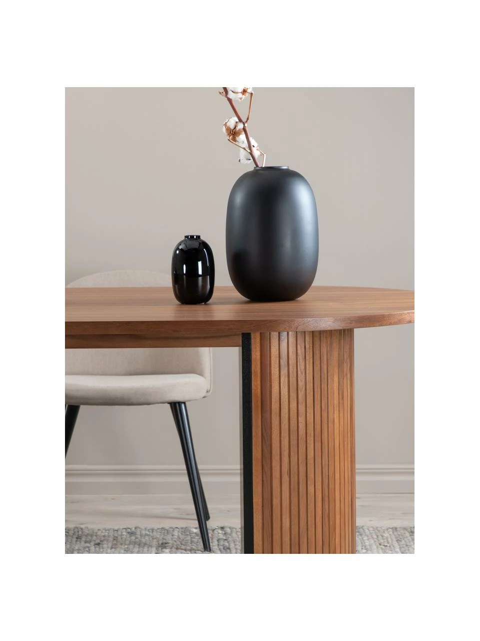 Table à manger ovale teinte noyer Bianca, 200 x 90 cm, larg. 200 x prof. 90 cmDisponibilité limitée 5 Table à manger ovale teinte noyer Bianca, 200 x 90 cm, larg. 200 x prof. 90 cmDisponibilité limitée – Image 3