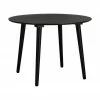 Table à manger ronde bois noir Jolina, Ø 106 cm, Ø 106 x haut. 76 cm
