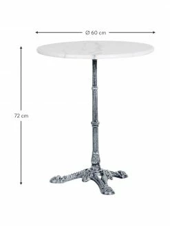 Brafab Table bistrot ronde en marbre Loire, Ø 60 cm, Ø 60 x haut. 72 cm -Salle à manger Soldes Table bistrot ronde en marbre Loire O 60 cm 3
