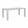 Westwing Collection Table blanche aspect marbre Carl, 180 x 90 cm, larg. 180 x prof. 90 cm