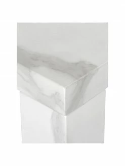 Westwing Collection Table blanche aspect marbre Carl, 180 x 90 cm, larg. 180 x prof. 90 cm -Salle à manger Soldes Table blanche aspect marbre Carl 180 x 90 cm 5