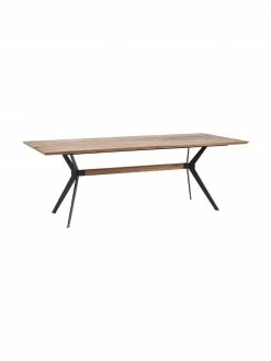 Kare Design Table bois de chêne massif Downtown, différentes tailles, larg. 220 x prof. 100 cm