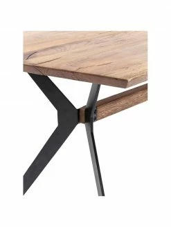 Kare Design Table bois de chêne massif Downtown, différentes tailles, larg. 220 x prof. 100 cm -Salle à manger Soldes Table bois de chene massif Downtown differentes tailles 5