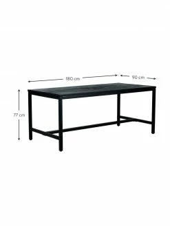 Westwing Collection Table bois de manguier massif Raw, 180 x 90 cm, larg. 180 x prof. 90 cm -Salle à manger Soldes Table bois de manguier massif Raw 180 x 90 cm 3