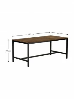 Westwing Collection Table bois de manguier massif Raw, 180 x 90 cm, larg. 180 x prof. 90 cm -Salle à manger Soldes Table bois de manguier massif Raw 180 x 90 cm 8