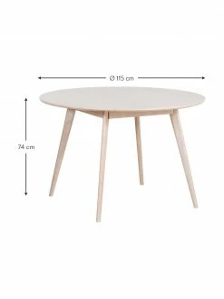 Rowico Table en bois massif Yumi, Ø 115 cm, Ø 115 x haut. 74 cm 10 Rowico Table en bois massif Yumi, Ø 115 cm, Ø 115 x haut. 74 cm -Salle à manger Soldes Table en bois massif Yumi O 115 cm 2