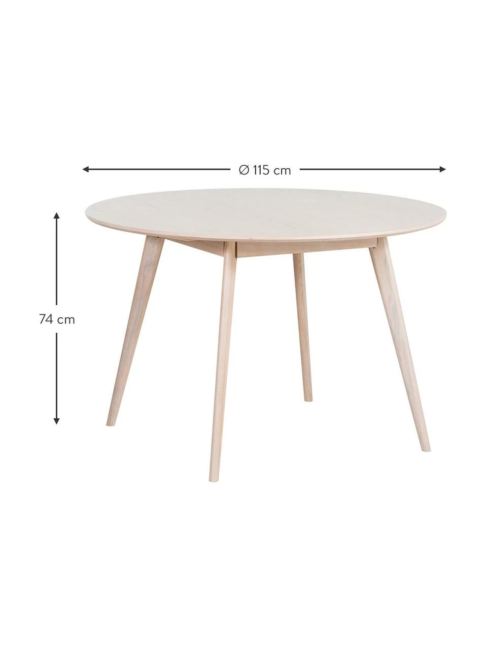 Rowico Table en bois massif Yumi, Ø 115 cm, Ø 115 x haut. 74 cm 5 Rowico Table en bois massif Yumi, Ø 115 cm, Ø 115 x haut. 74 cm – Image 3