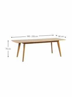 Rowico Table extensible Cirrus,190 - 235 x 90 cm, larg. de 190 à 235 x prof. 90 cm -Salle à manger Soldes Table extensible Cirrus190 235 x 90 cm 3