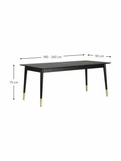 Rowico Table extensible Fenwood, 180 - 260 x 90 cm, larg. de 180 à 260 x prof. 90 cm -Salle à manger Soldes Table extensible Fenwood 180 260 x 90 cm 3