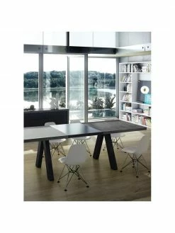 Table extensible aspect béton Apex, 200 - 250 x 100 cm, larg. de 200 à 250 x prof. 100 cm -Salle à manger Soldes Table extensible aspect beton Apex 200 250 x 100 cm 2