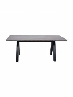 Table extensible aspect béton Apex, 200 - 250 x 100 cm, larg. de 200 à 250 x prof. 100 cm