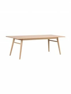 Rowico Table extensible bois de chêne Nevis, 220 - 265 x 90 cm, larg. 220 x prof. 90 cm