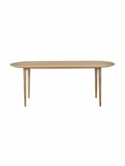 Westwing Collection Table ovale bois de chêne massif Archie, 200 x 100 cm, larg. 200 x prof. 100 cm -Salle à manger Soldes Table ovale bois de chene massif Archie 200 x 100 cm 4